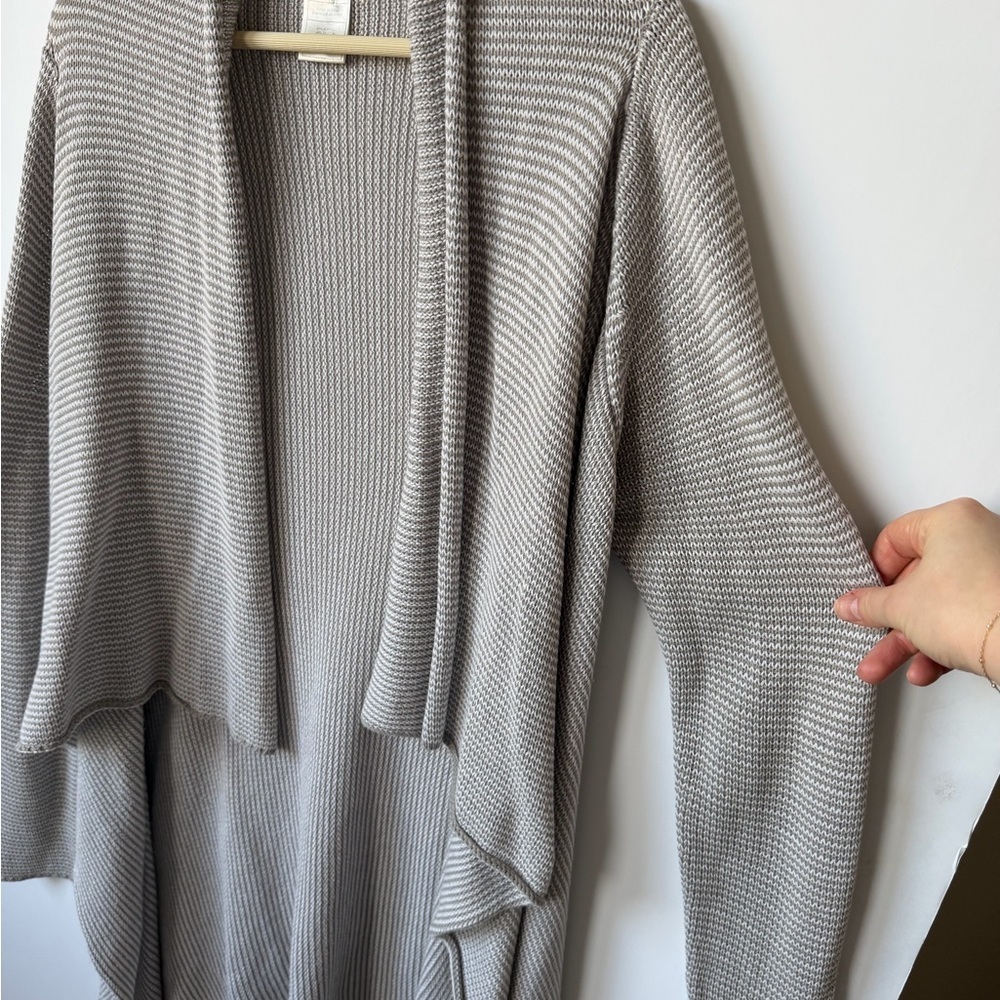 BB Dakota Light Gray Draped Cardigan - Picture 5 of 9